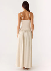 Ali Linen Maxi Dress - Oatmeal