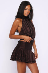 Brightened My Day Halter Top Chocolate