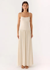Ali Linen Maxi Dress - Oatmeal