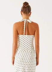 Breanne Top - White Polka Dot