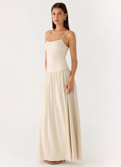 Ali Linen Maxi Dress - Oatmeal