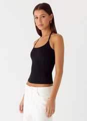 Chauncey Halter Top - Black